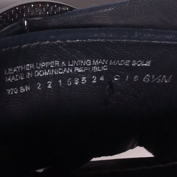 TORY BURCH Sandals Blue Suede Slide 'THAMES' Womens Size 6.5 - Picture 9 of 9